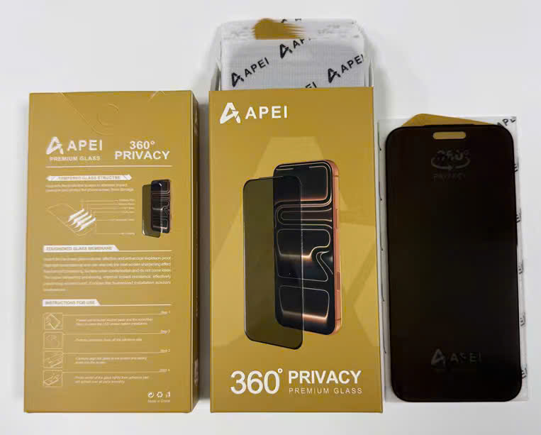 APEI 360° Privacy Premium Glass - Kính bảo vệ màn hình chống nhìn trộm 360°